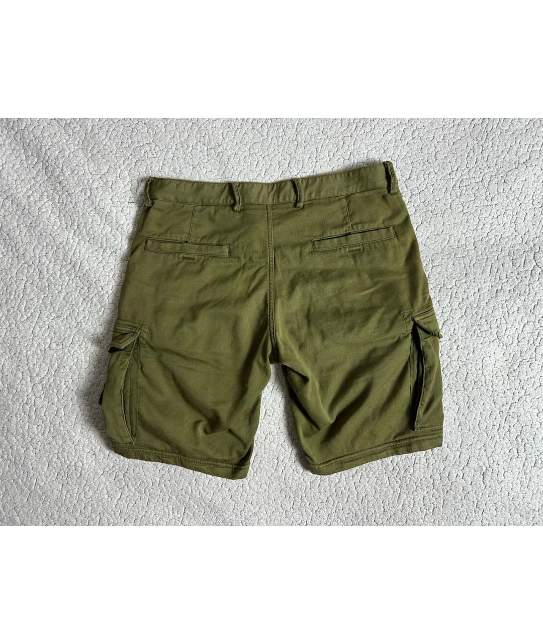 STONE ISLAND Хаки хлопковые шорты, фото 2