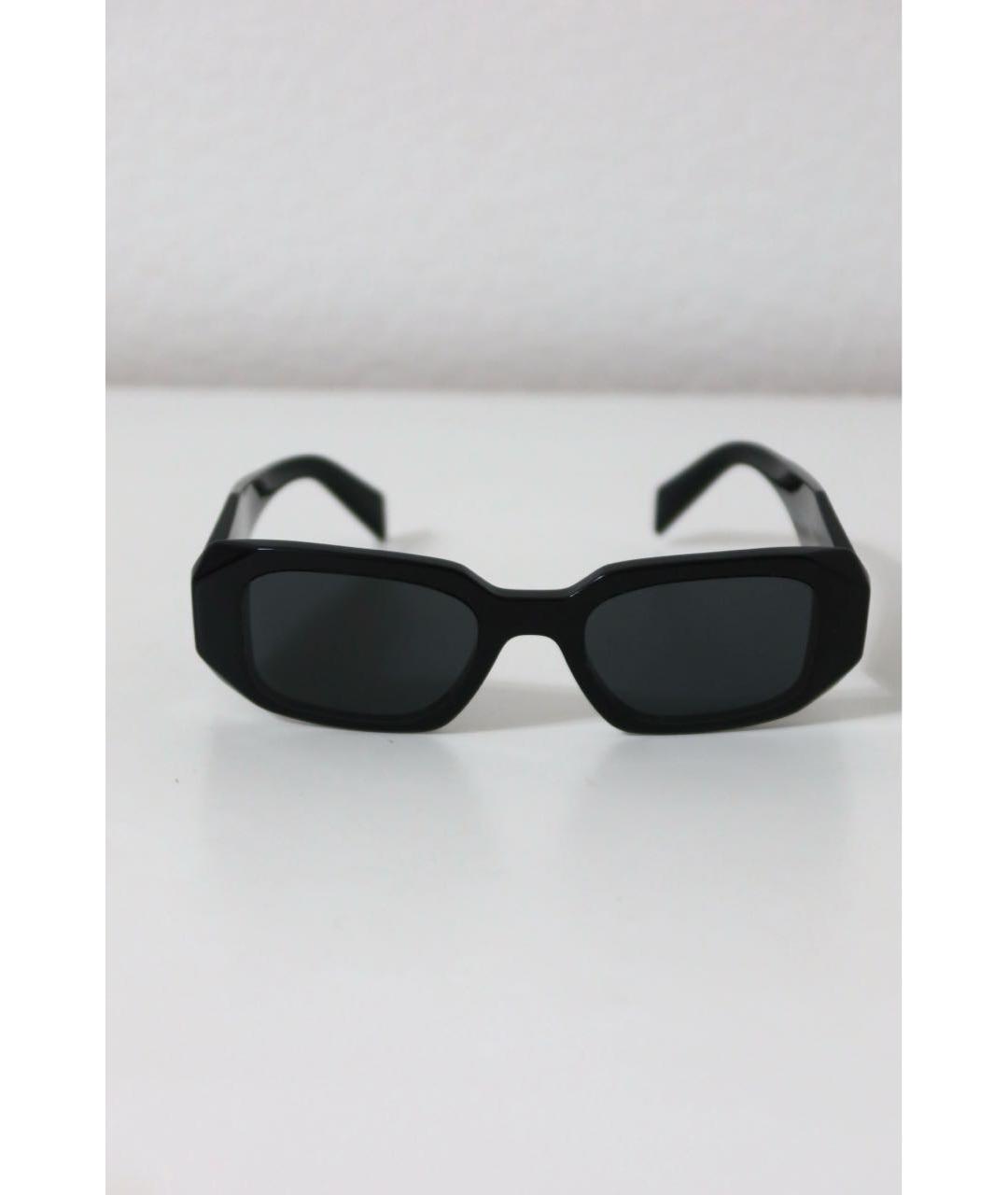 PRADA Черные пластиковые солнцезащитные очки, фото 9