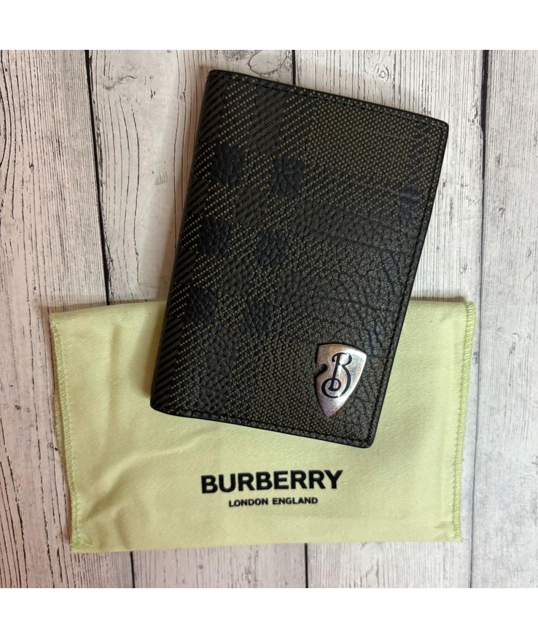 BURBERRY Коричневый кожаный кардхолдер, фото 4