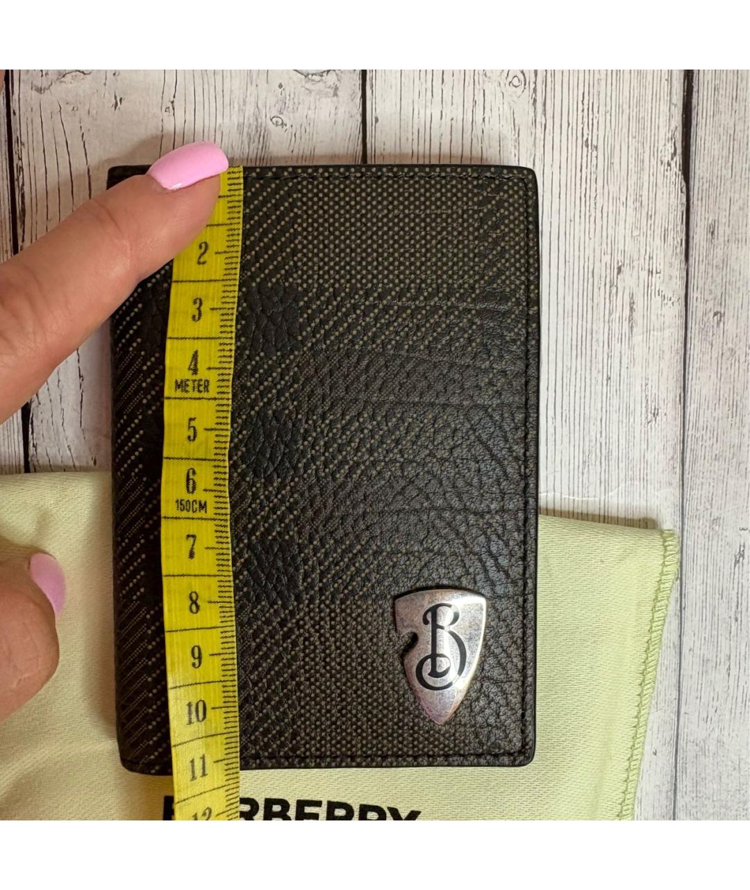 BURBERRY Коричневый кожаный кардхолдер, фото 5