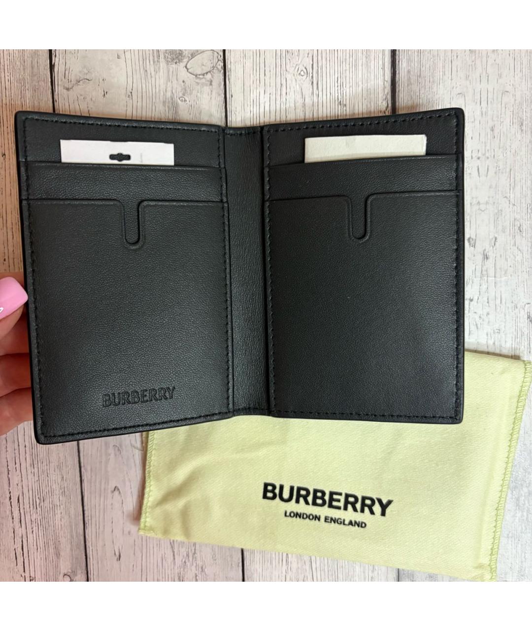 BURBERRY Коричневый кожаный кардхолдер, фото 3