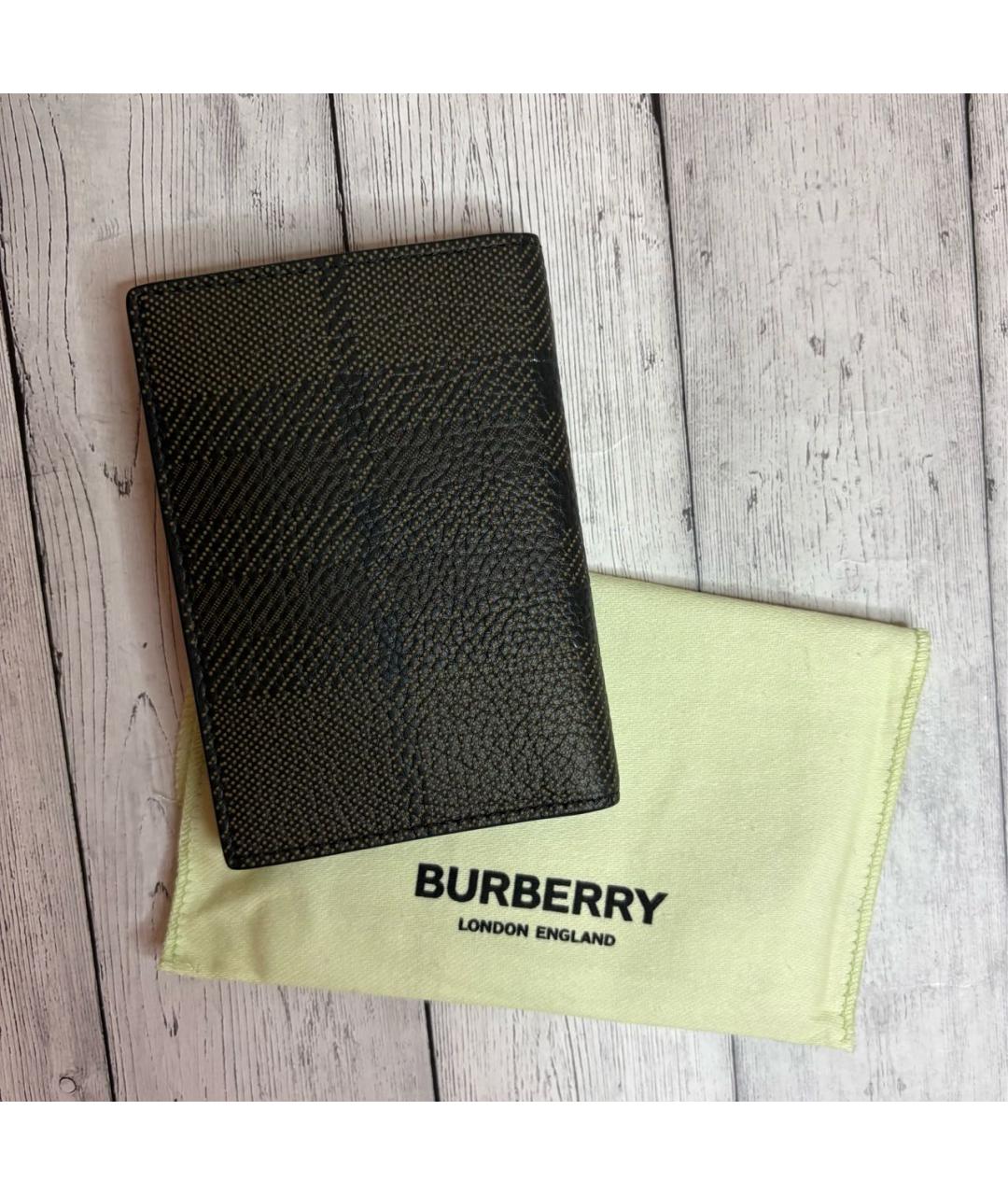 BURBERRY Коричневый кожаный кардхолдер, фото 2