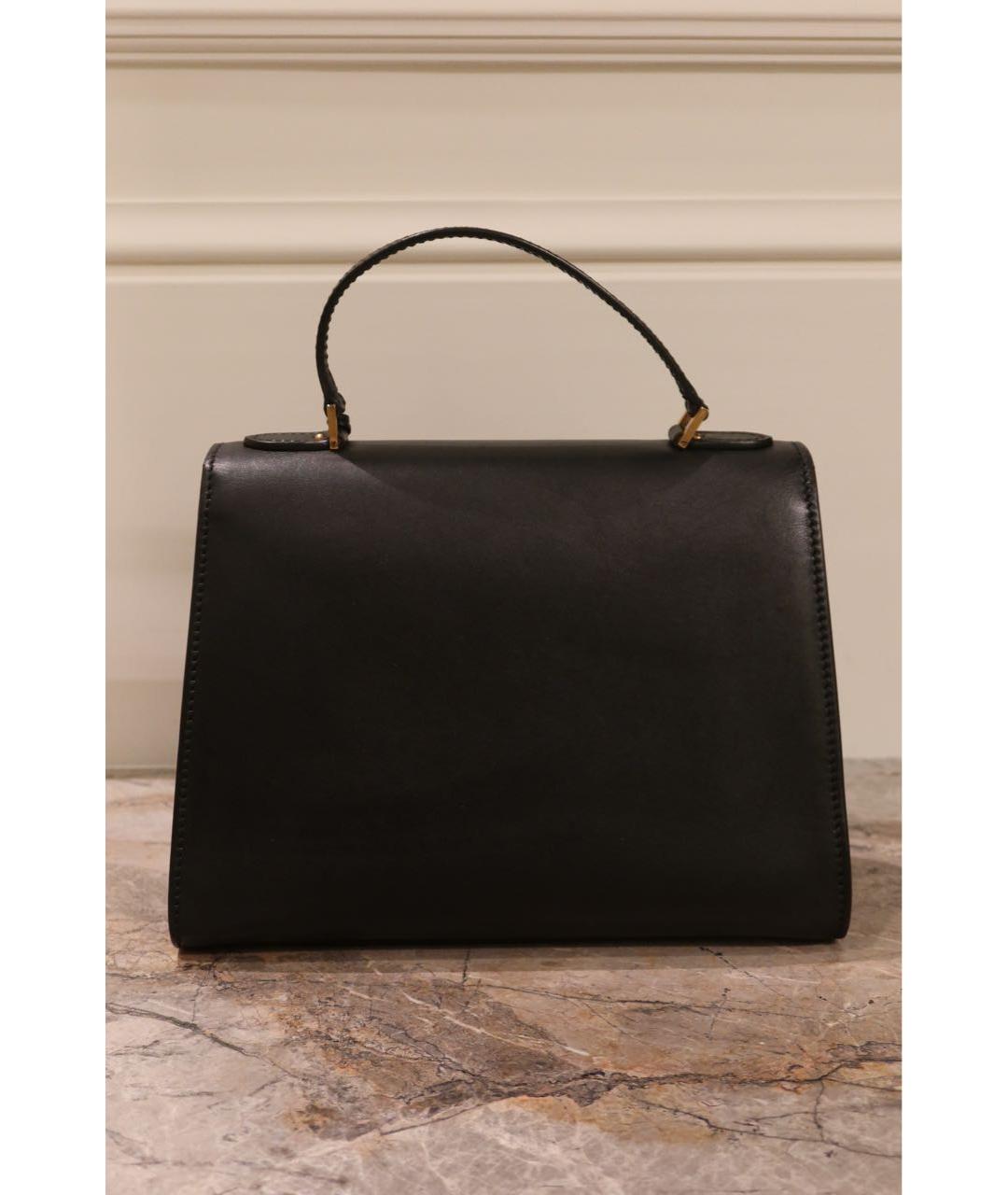 CHRISTIAN DIOR Черная кожаная сумка с короткими ручками, фото 3