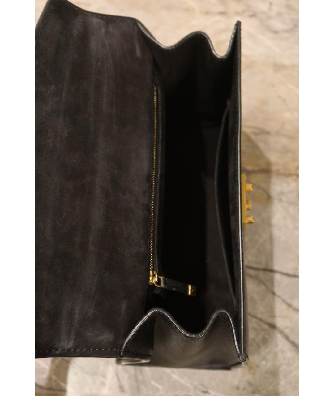 CHRISTIAN DIOR Черная кожаная сумка с короткими ручками, фото 4