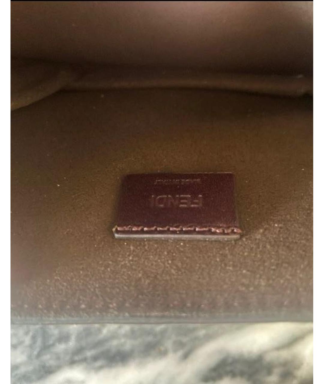 FENDI Розовая сумка через плечо из экзотической кожи, фото 6