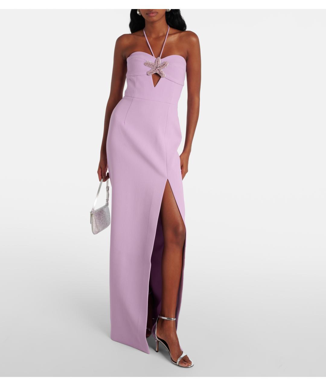 REBECCA VALLANCE Фиолетовое полиэстеровое коктейльное платье, фото 4