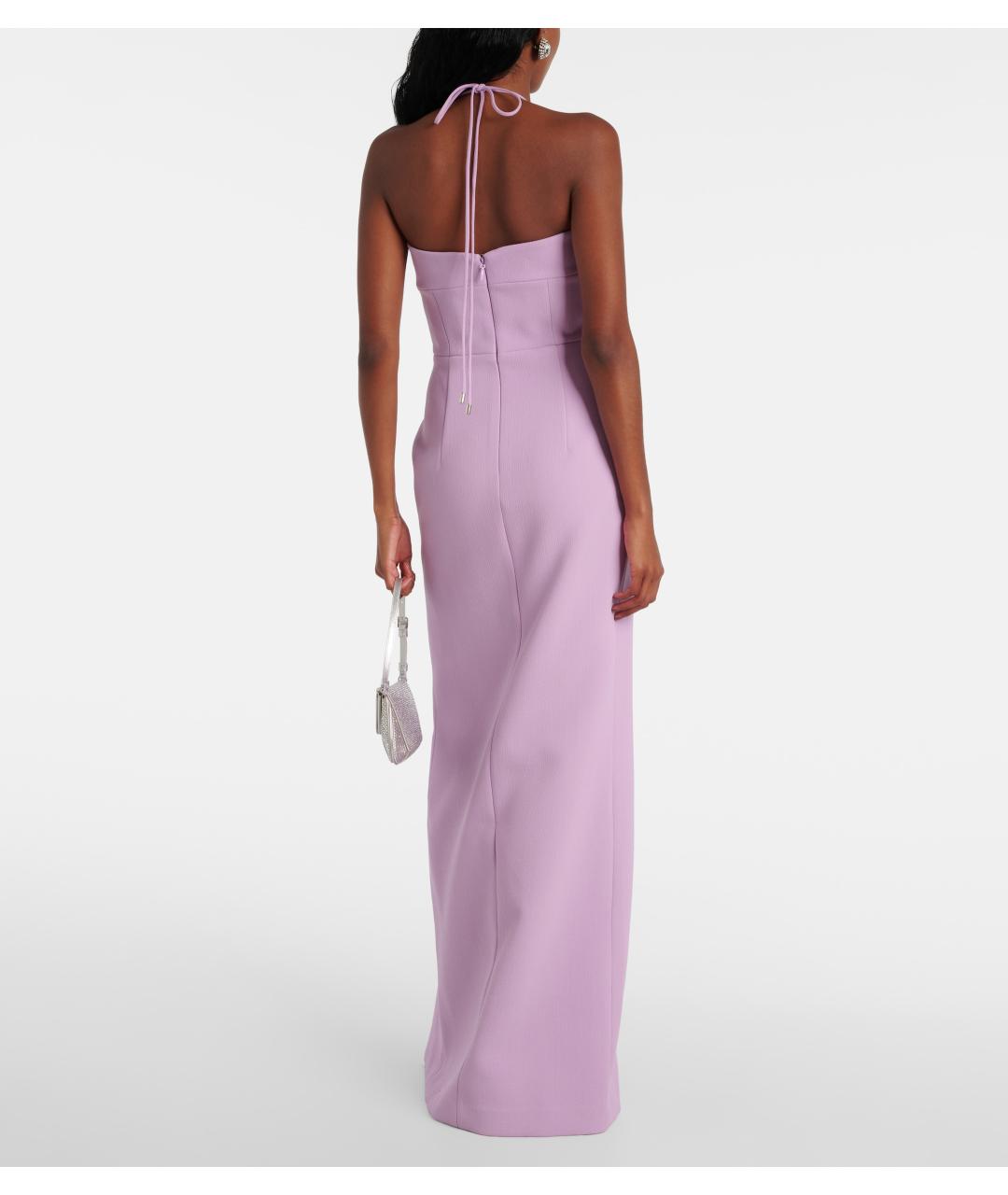 REBECCA VALLANCE Фиолетовое полиэстеровое коктейльное платье, фото 5