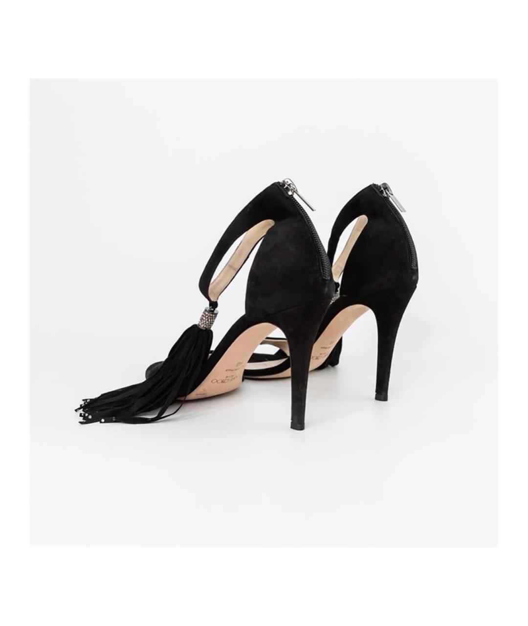 JIMMY CHOO Черные замшевые босоножки, фото 5