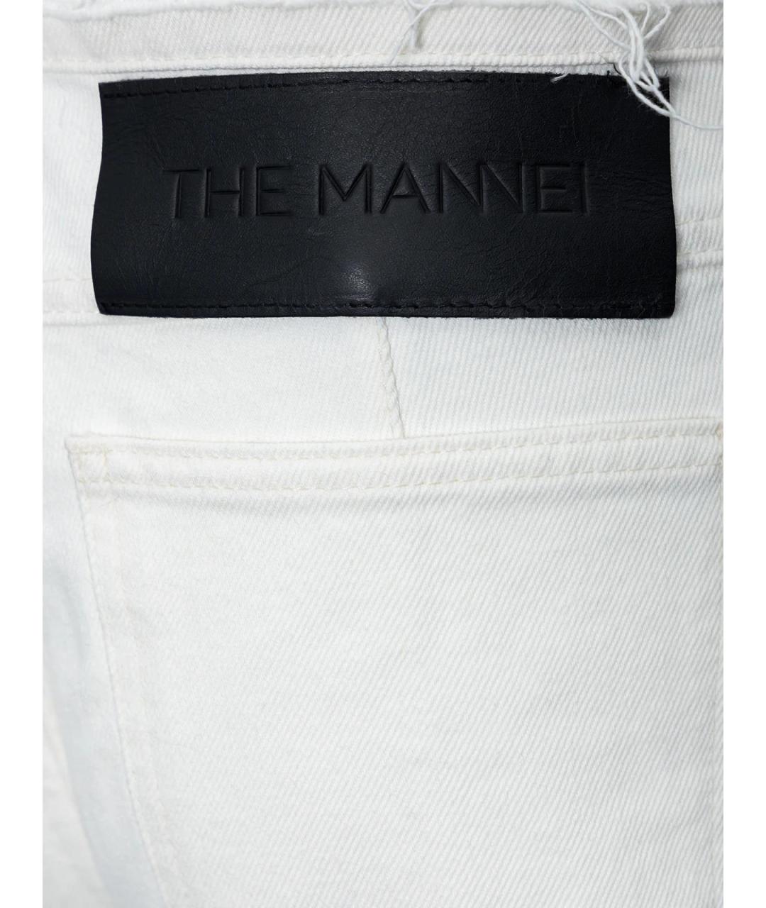 THE MANNEI Белые хлопковые прямые джинсы, фото 3