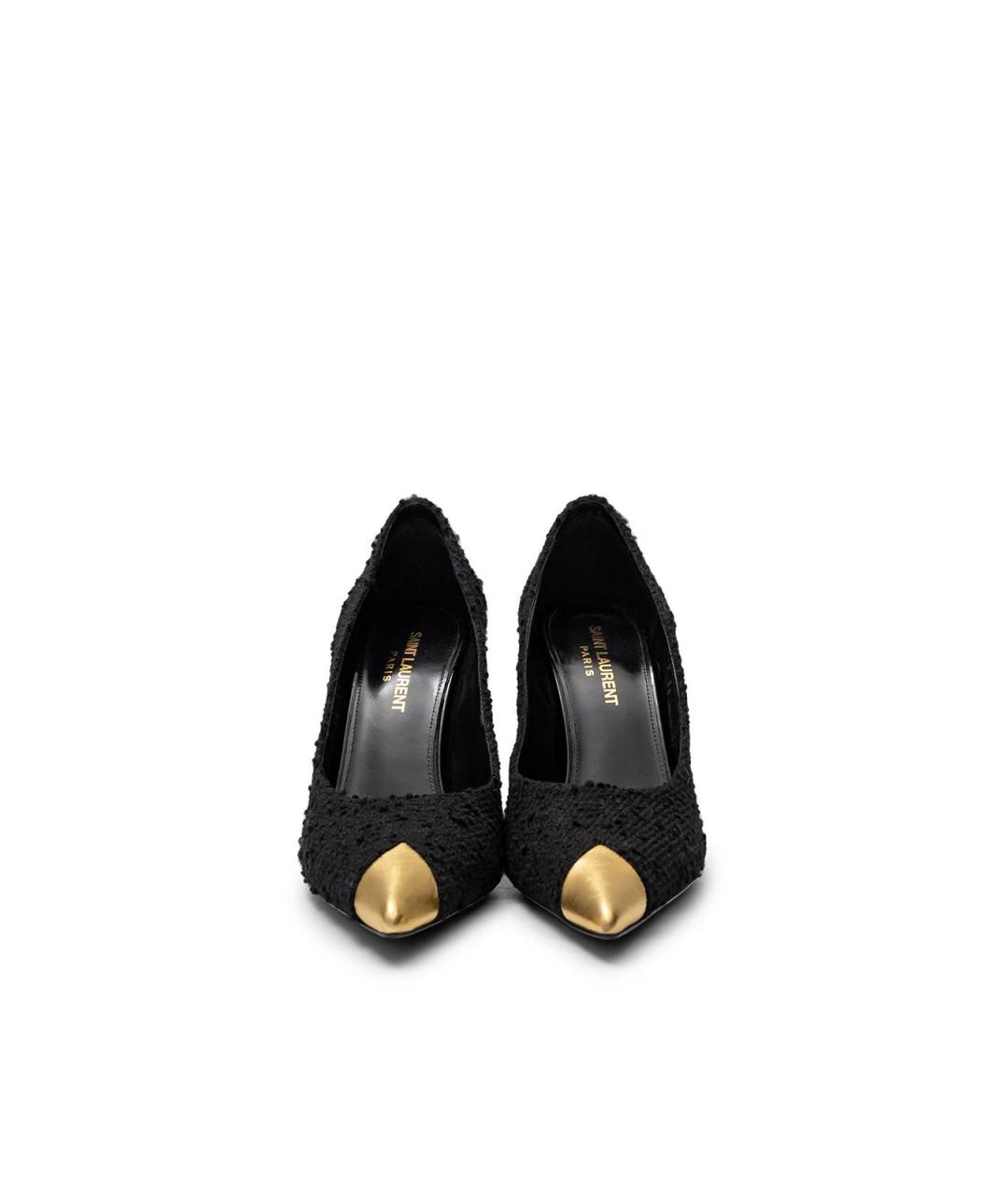 SAINT LAURENT Черные текстильные туфли, фото 4