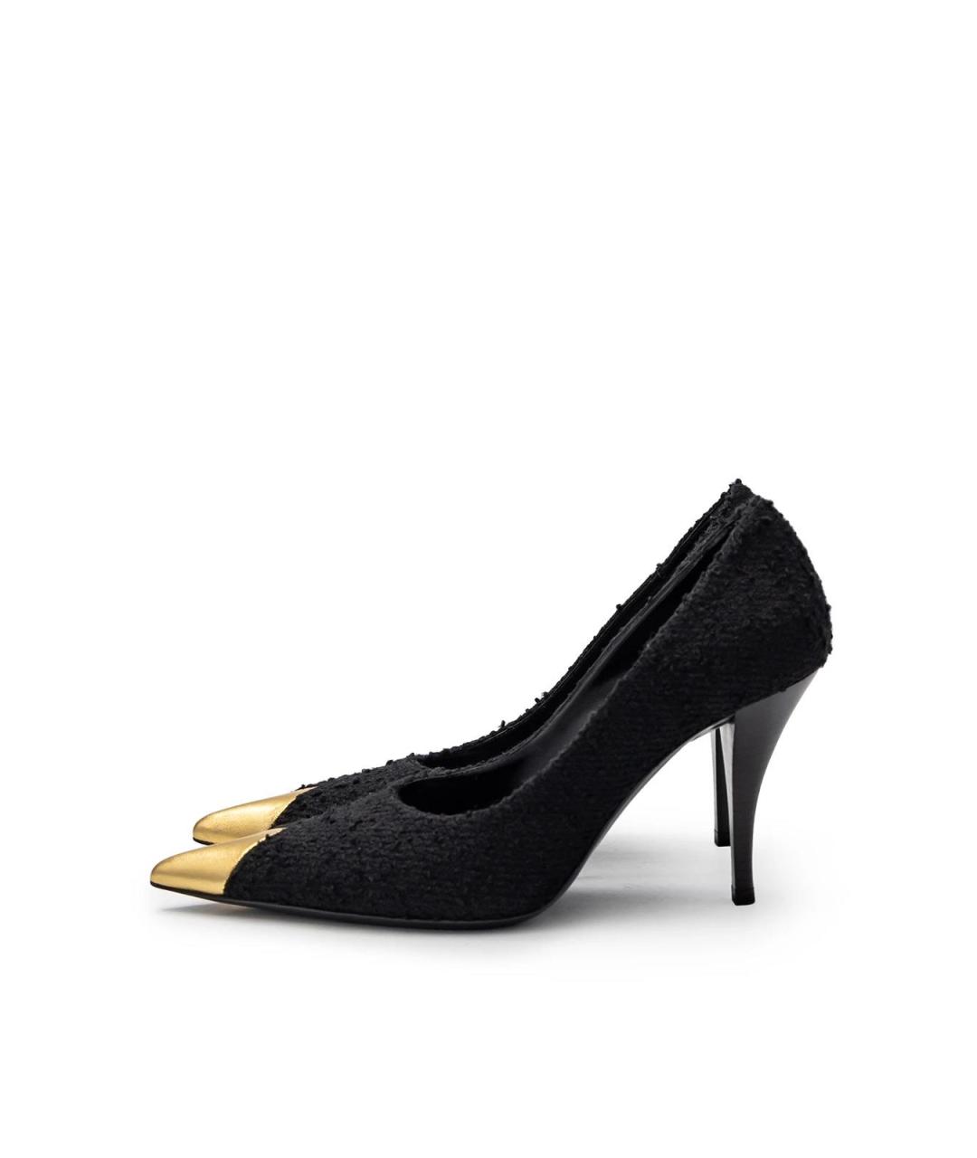 SAINT LAURENT Черные текстильные туфли, фото 5