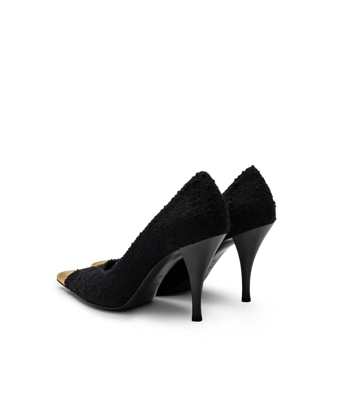 SAINT LAURENT Черные текстильные туфли, фото 3