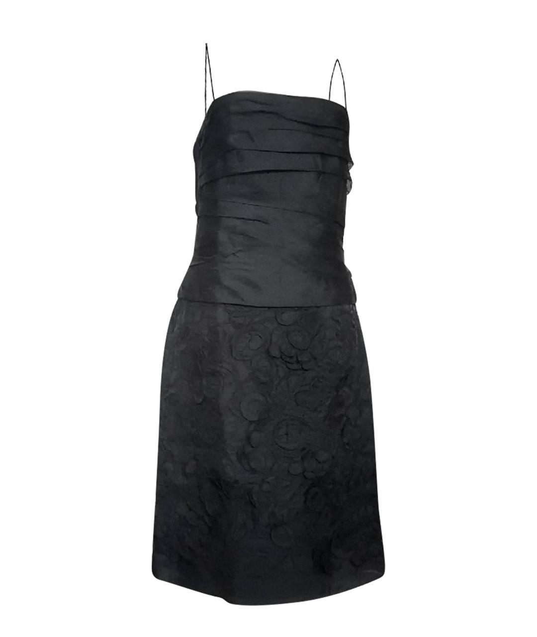 PINKO Черное полиэстеровое коктейльное платье, фото 1