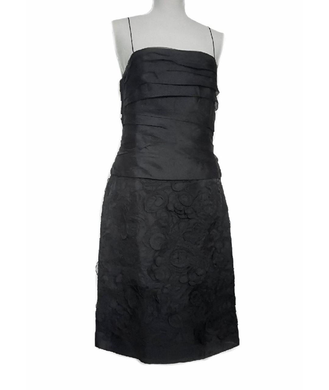 PINKO Черное полиэстеровое коктейльное платье, фото 4