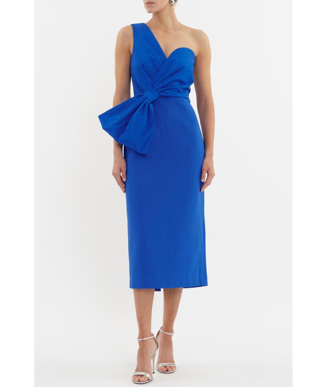 REBECCA VALLANCE Синее полиэстеровое коктейльное платье, фото 4