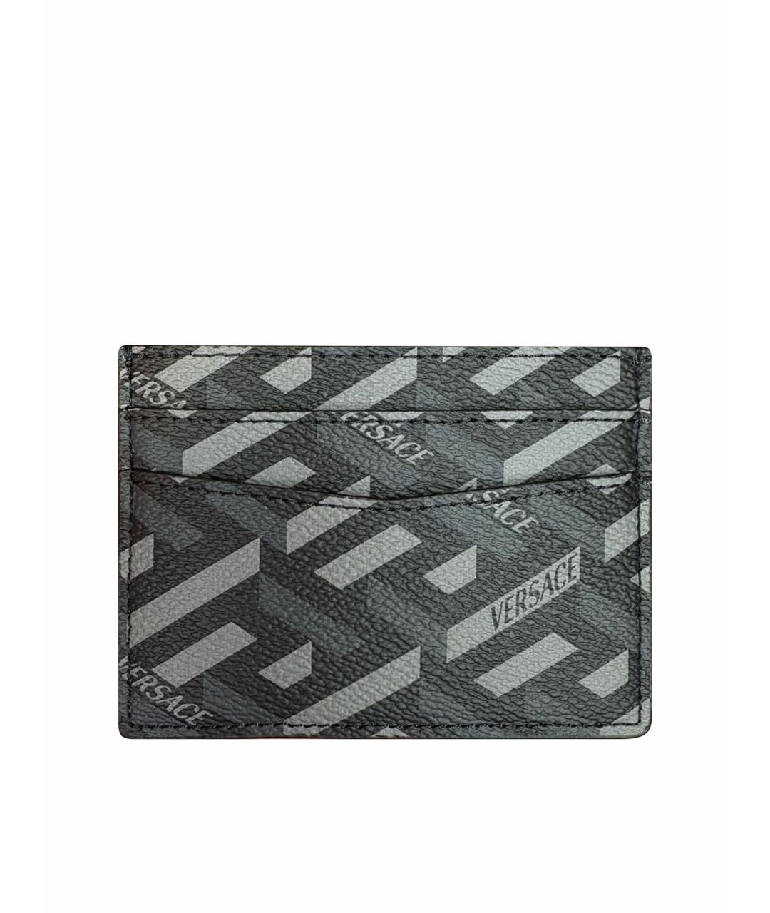VERSACE Антрацитовый кардхолдер, фото 1