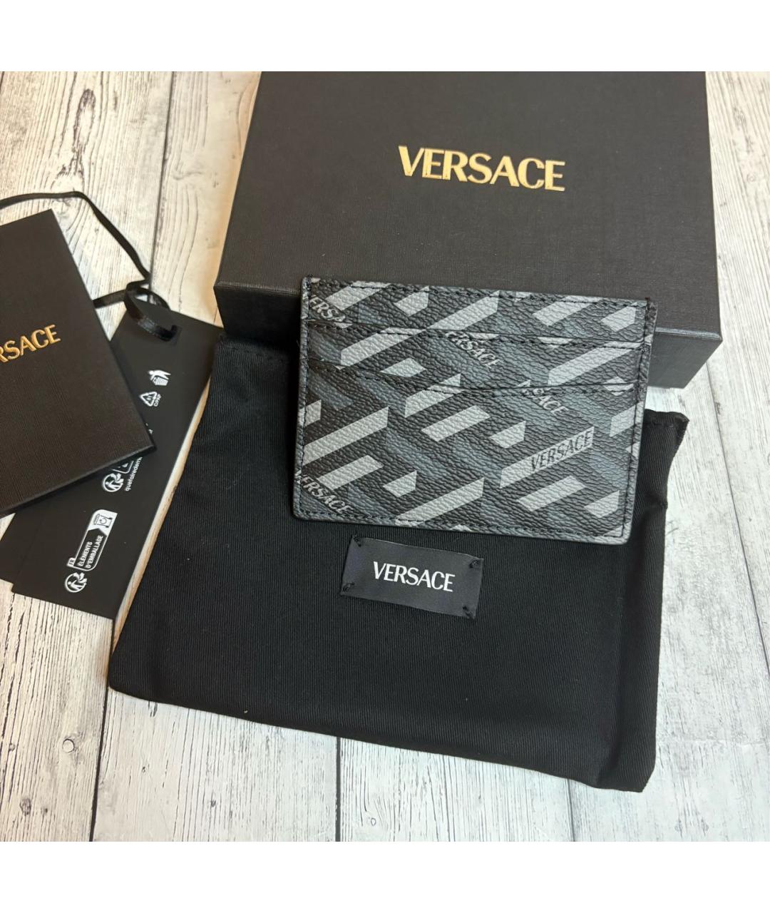 VERSACE Антрацитовый кардхолдер, фото 2