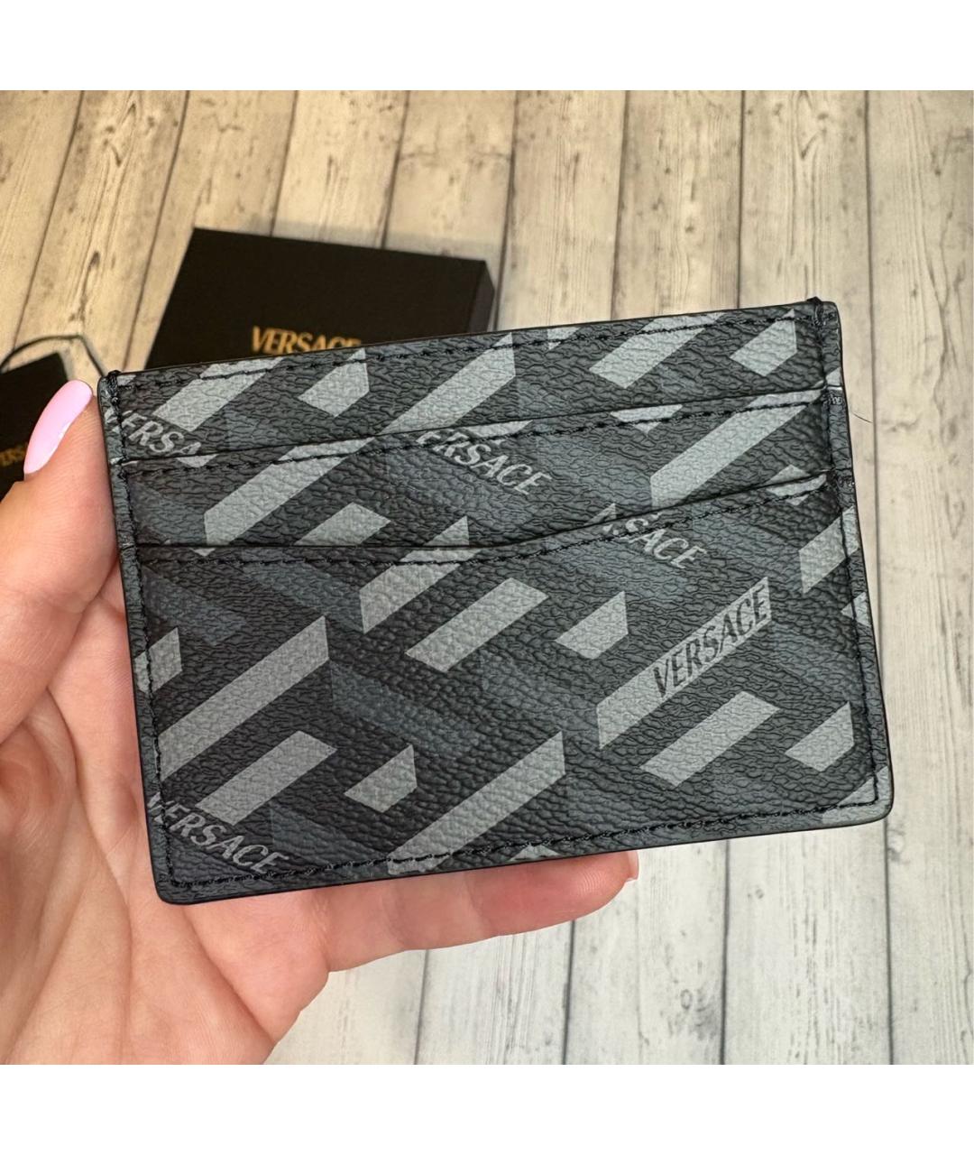 VERSACE Антрацитовый кардхолдер, фото 5