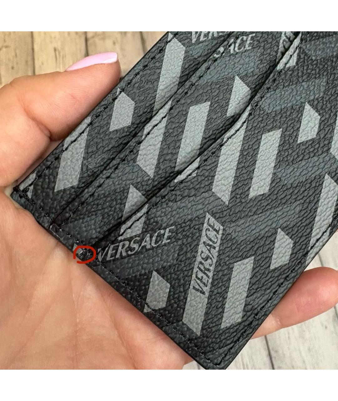 VERSACE Антрацитовый кардхолдер, фото 4