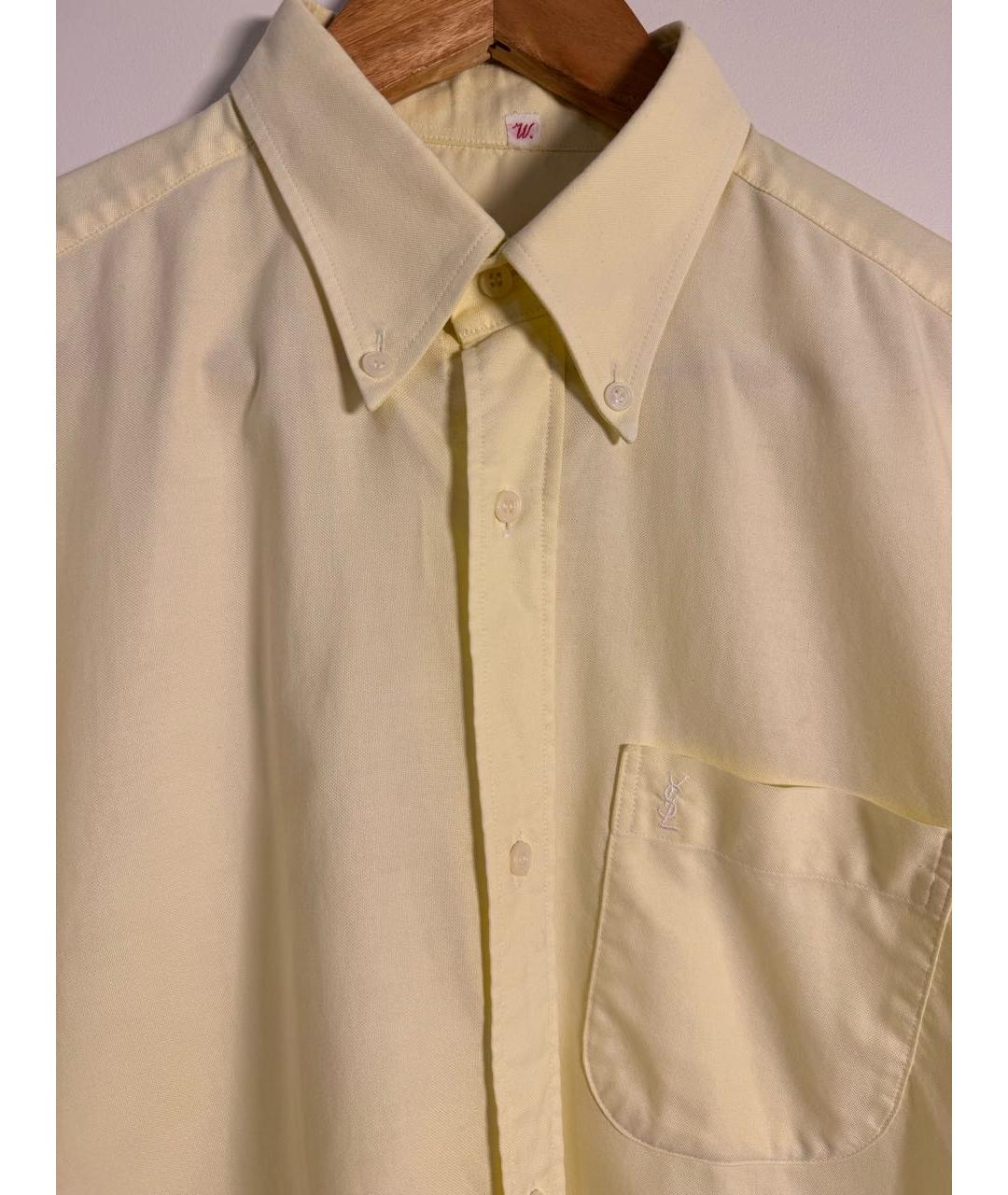 SAINT LAURENT Желтая хлопковая рубашка, фото 3