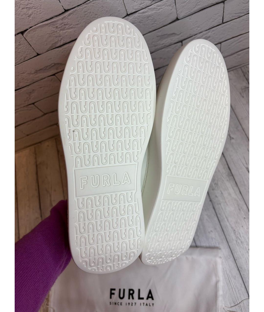 FURLA Белые кеды, фото 4