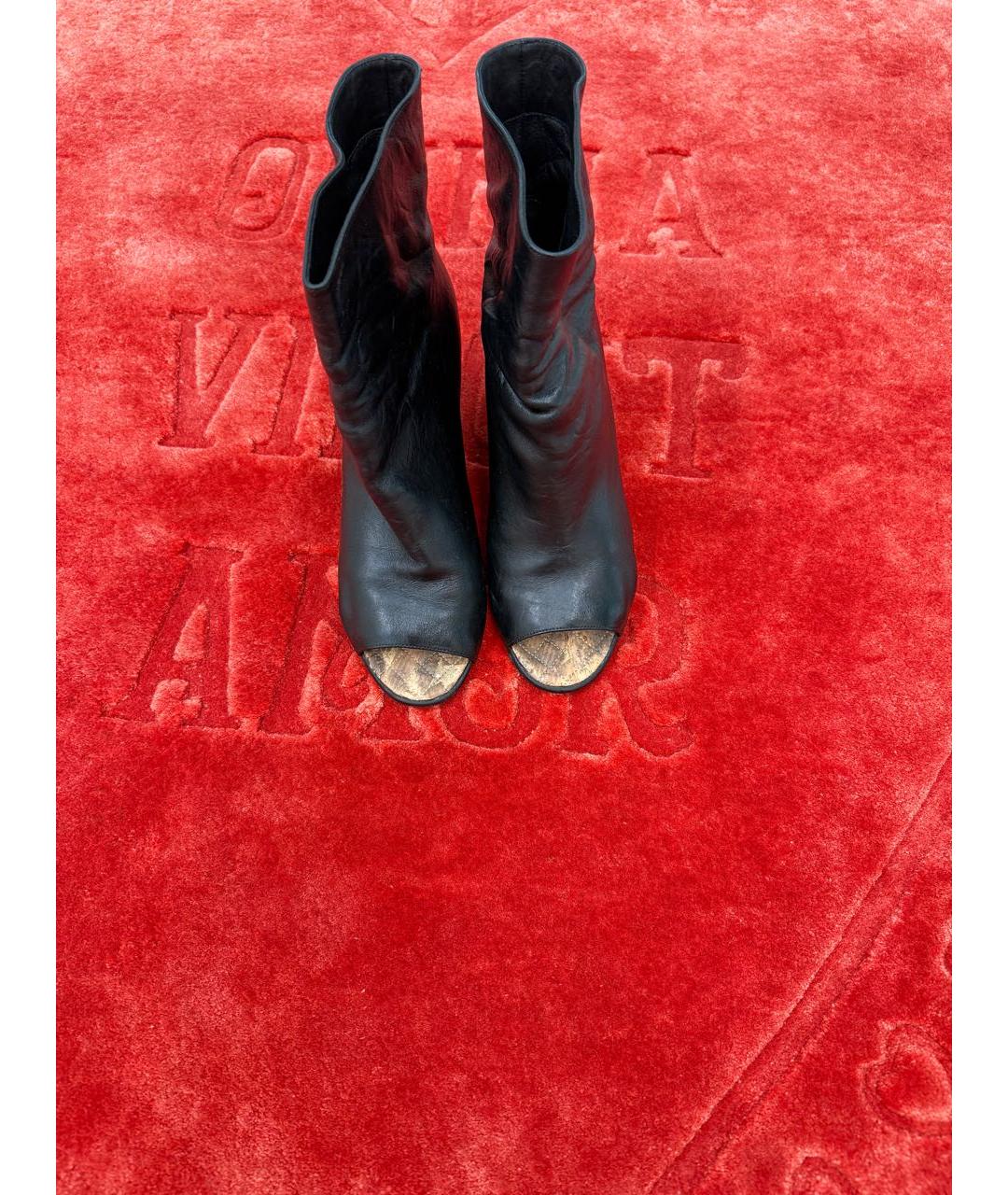 CHANEL Черные кожаные ботинки, фото 2