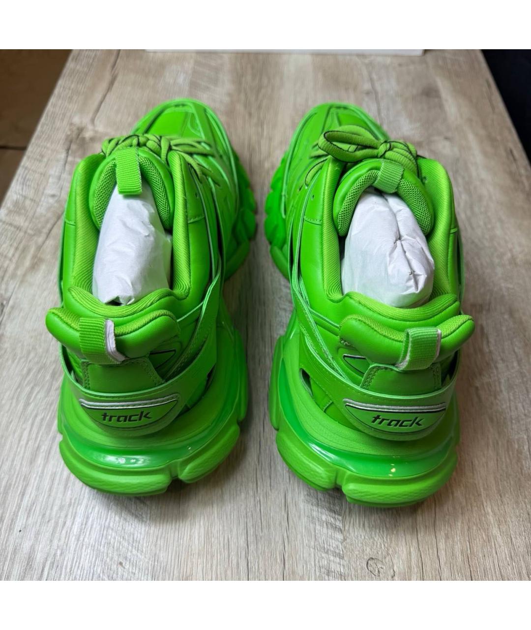 BALENCIAGA Зеленые низкие кроссовки / кеды, фото 3