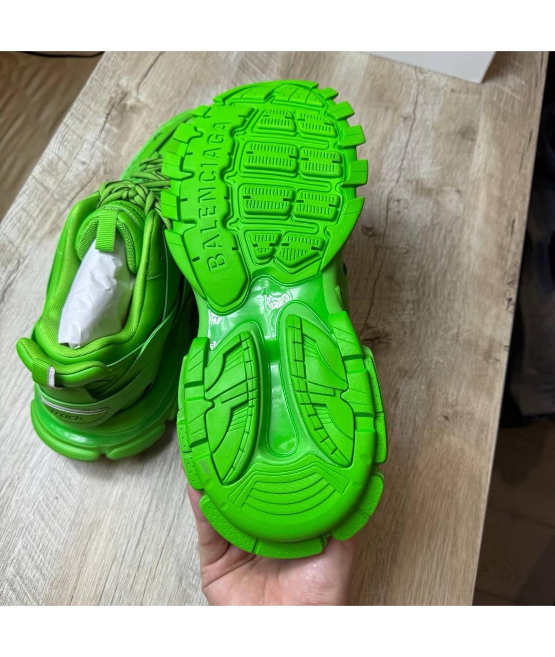 BALENCIAGA Зеленые низкие кроссовки / кеды, фото 4