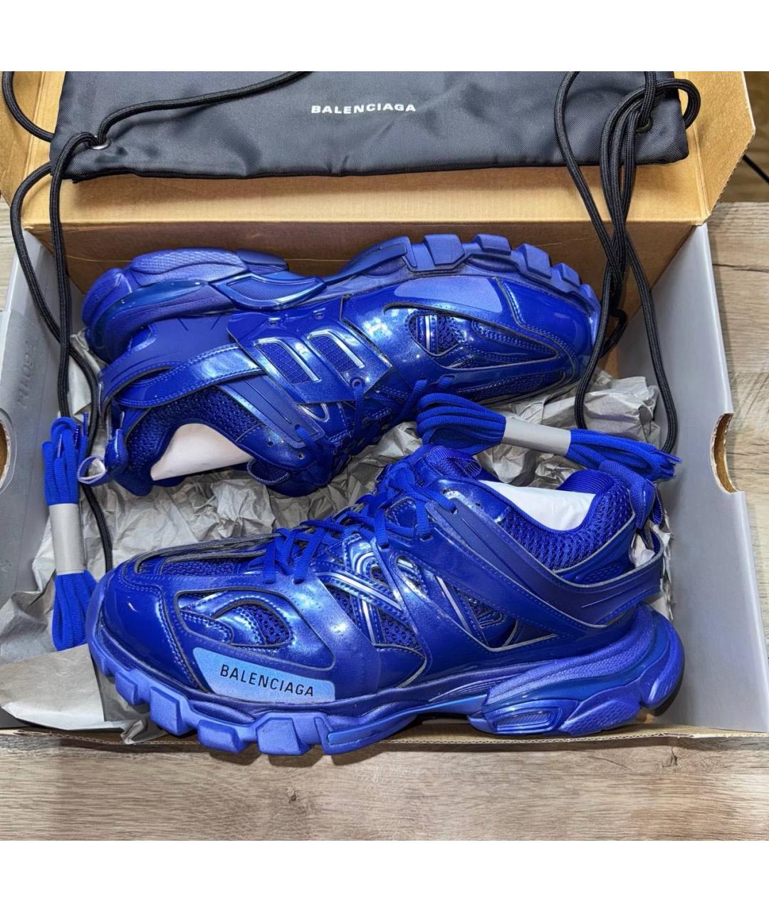 BALENCIAGA Синие низкие кроссовки / кеды, фото 2