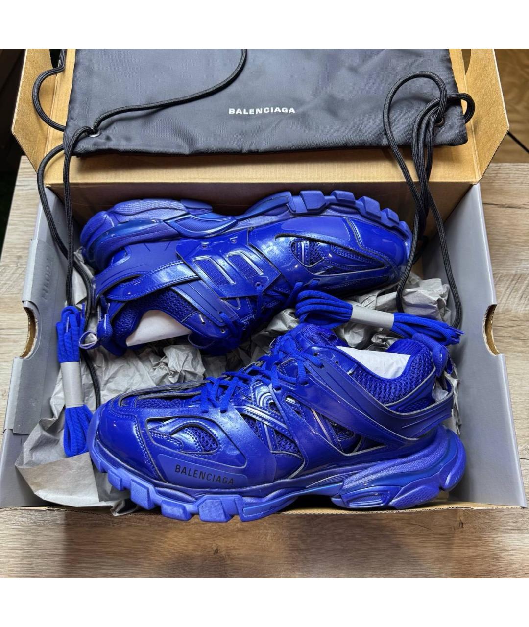 BALENCIAGA Синие низкие кроссовки / кеды, фото 9