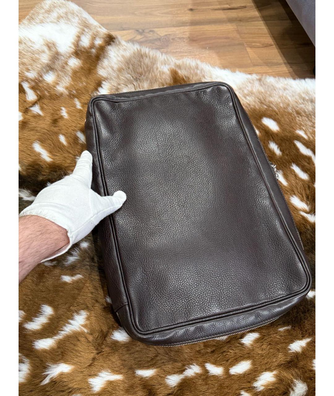 GUCCI Коричневая кожаная папка для документов, фото 2