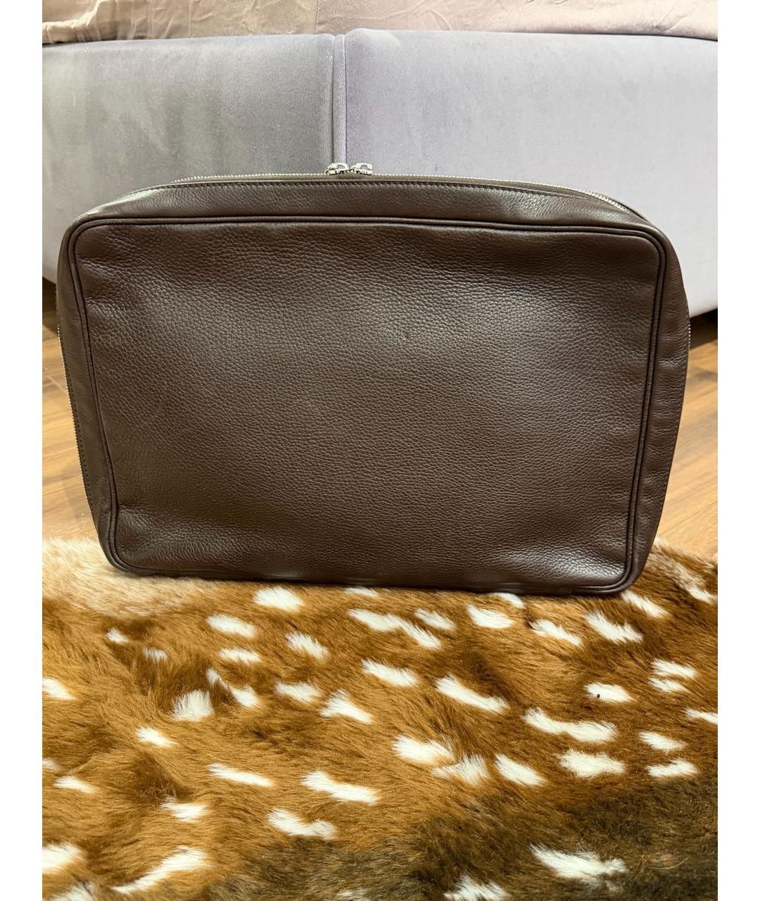 GUCCI Коричневая кожаная папка для документов, фото 3