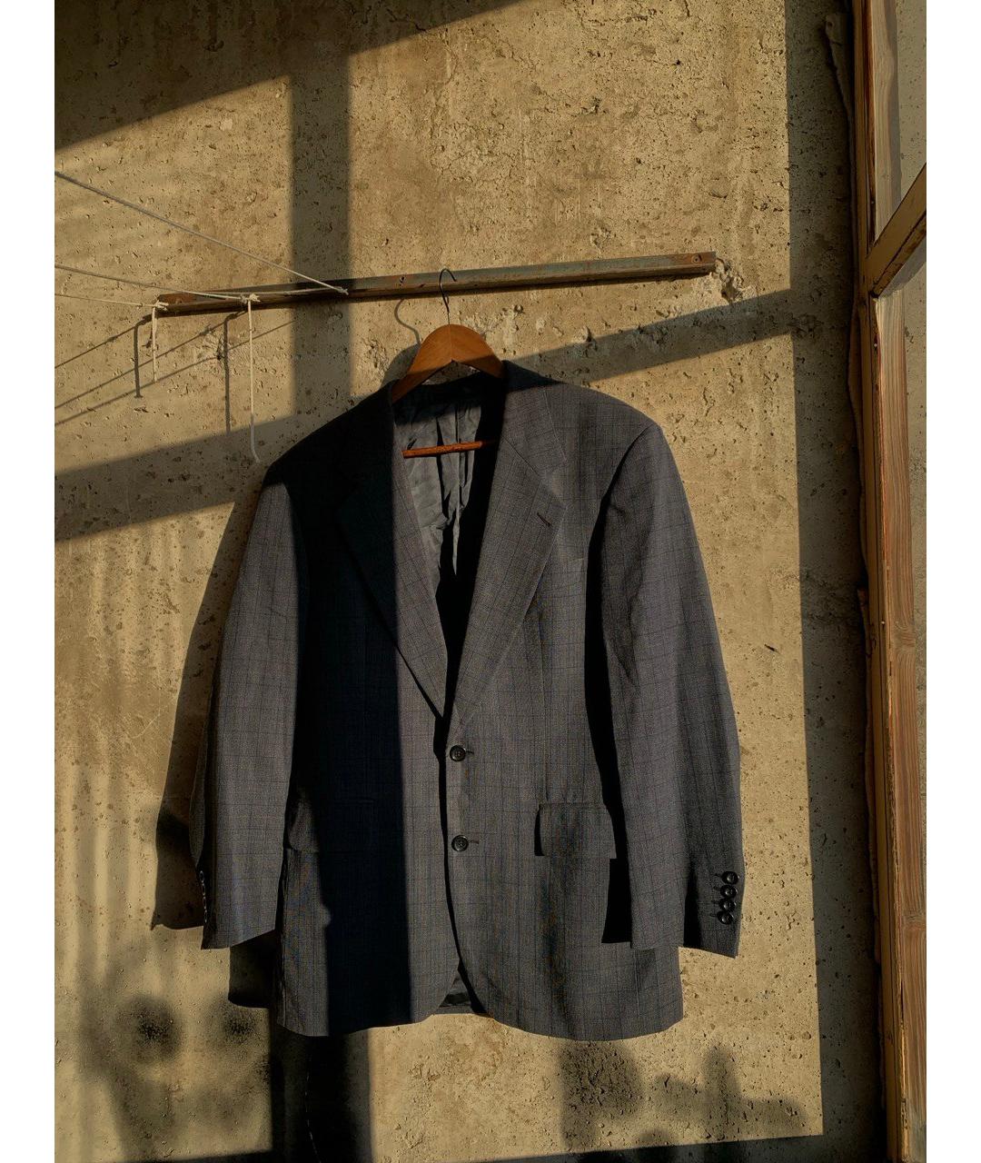 HUGO BOSS Серый шерстяной пиджак, фото 6