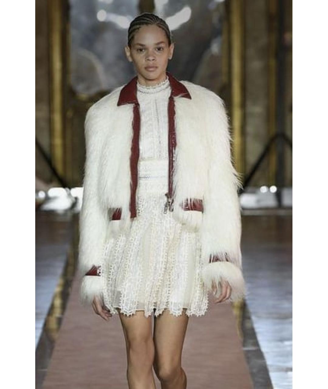 GIAMBATTISTA VALLI Бордовая синтетическая шуба, фото 3