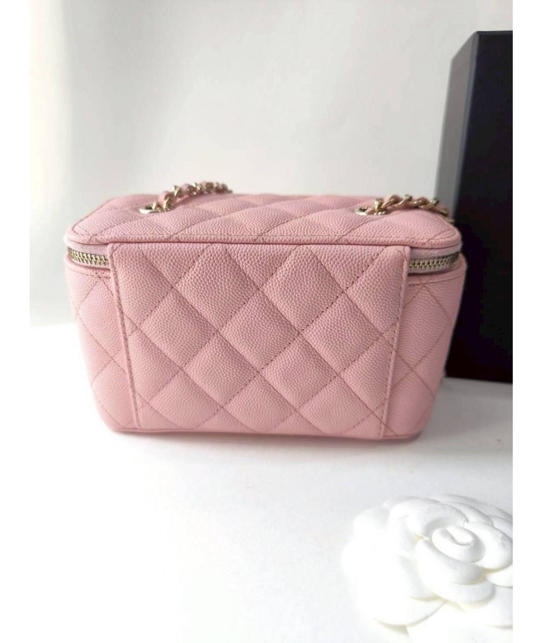 CHANEL Розовая кожаная сумка через плечо, фото 3