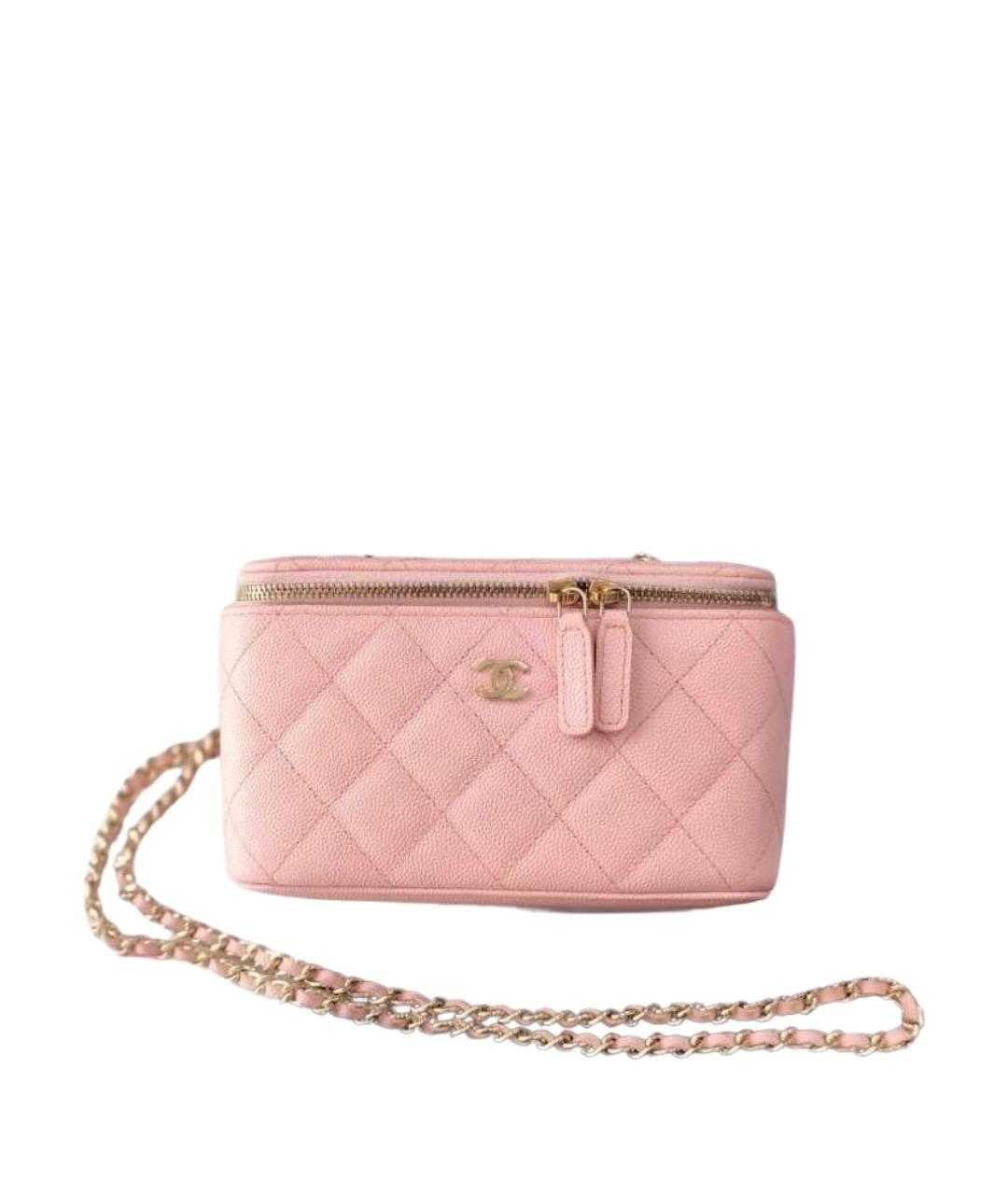 CHANEL Розовая кожаная сумка через плечо, фото 1