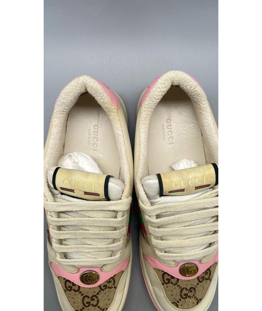 GUCCI Бежевые кеды, фото 3