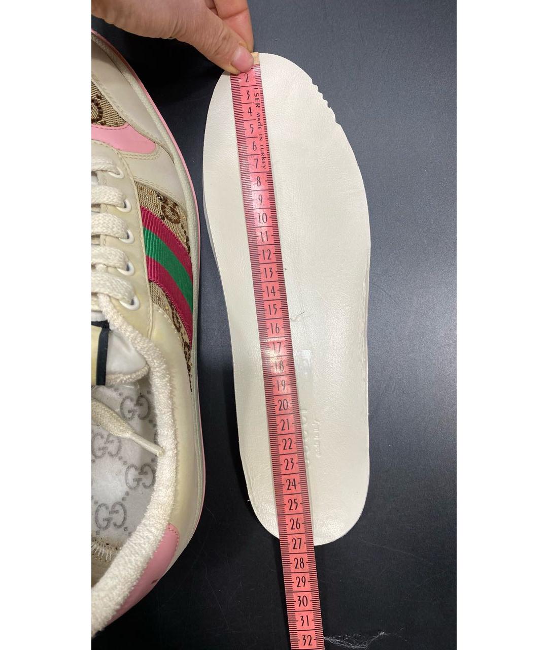 GUCCI Бежевые кеды, фото 8