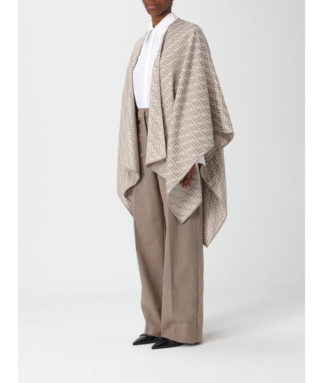 FENDI Мульти шерстяной шарф, фото 4