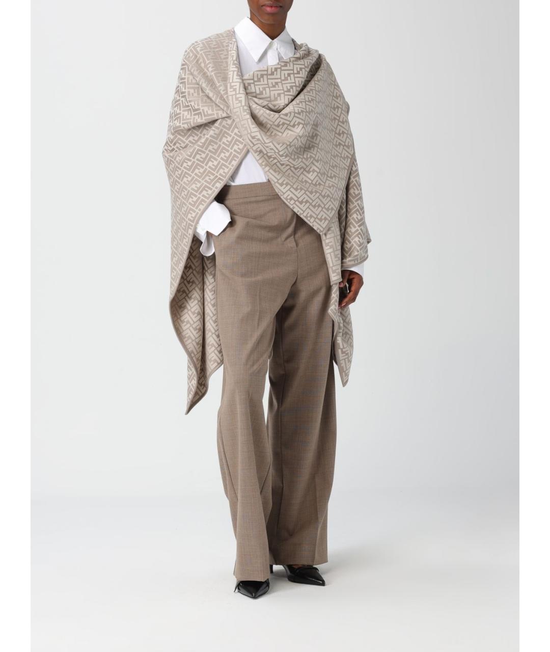 FENDI Мульти шерстяной шарф, фото 2