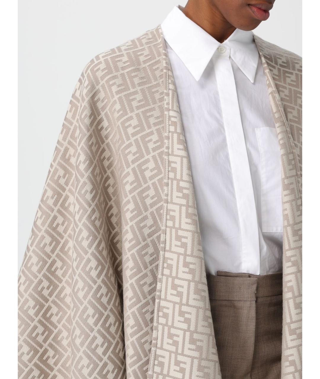 FENDI Мульти шерстяной шарф, фото 5