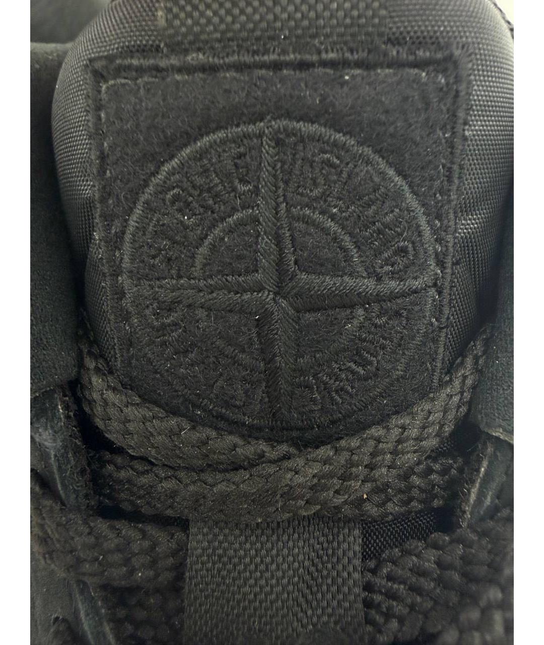 STONE ISLAND Черные низкие кроссовки / кеды, фото 8