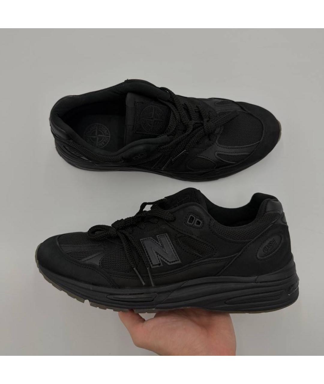 STONE ISLAND Черные низкие кроссовки / кеды, фото 3