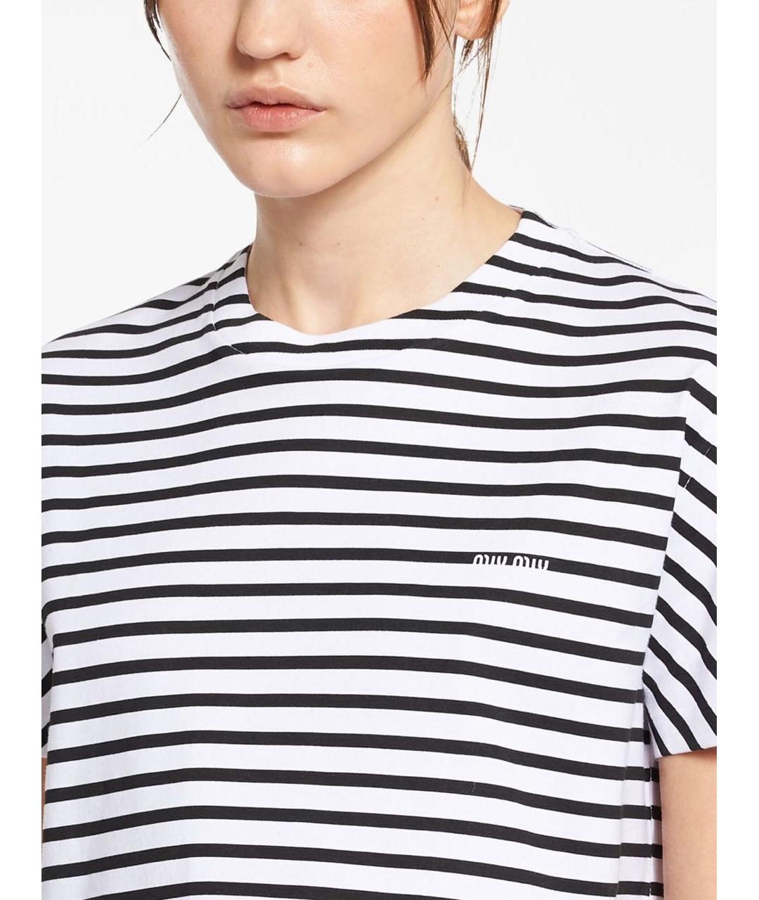 MIU MIU Мульти хлопковая футболка, фото 5