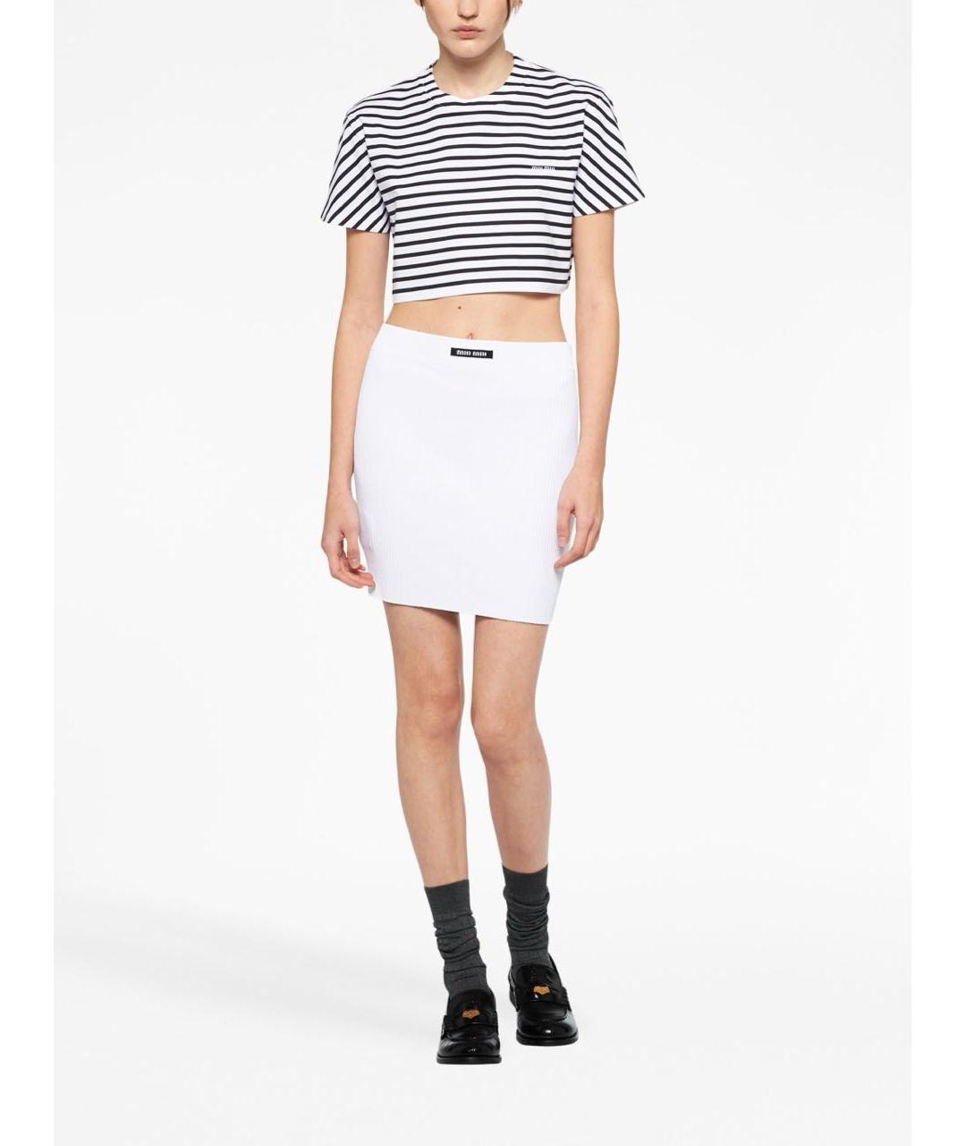 MIU MIU Мульти хлопковая футболка, фото 3