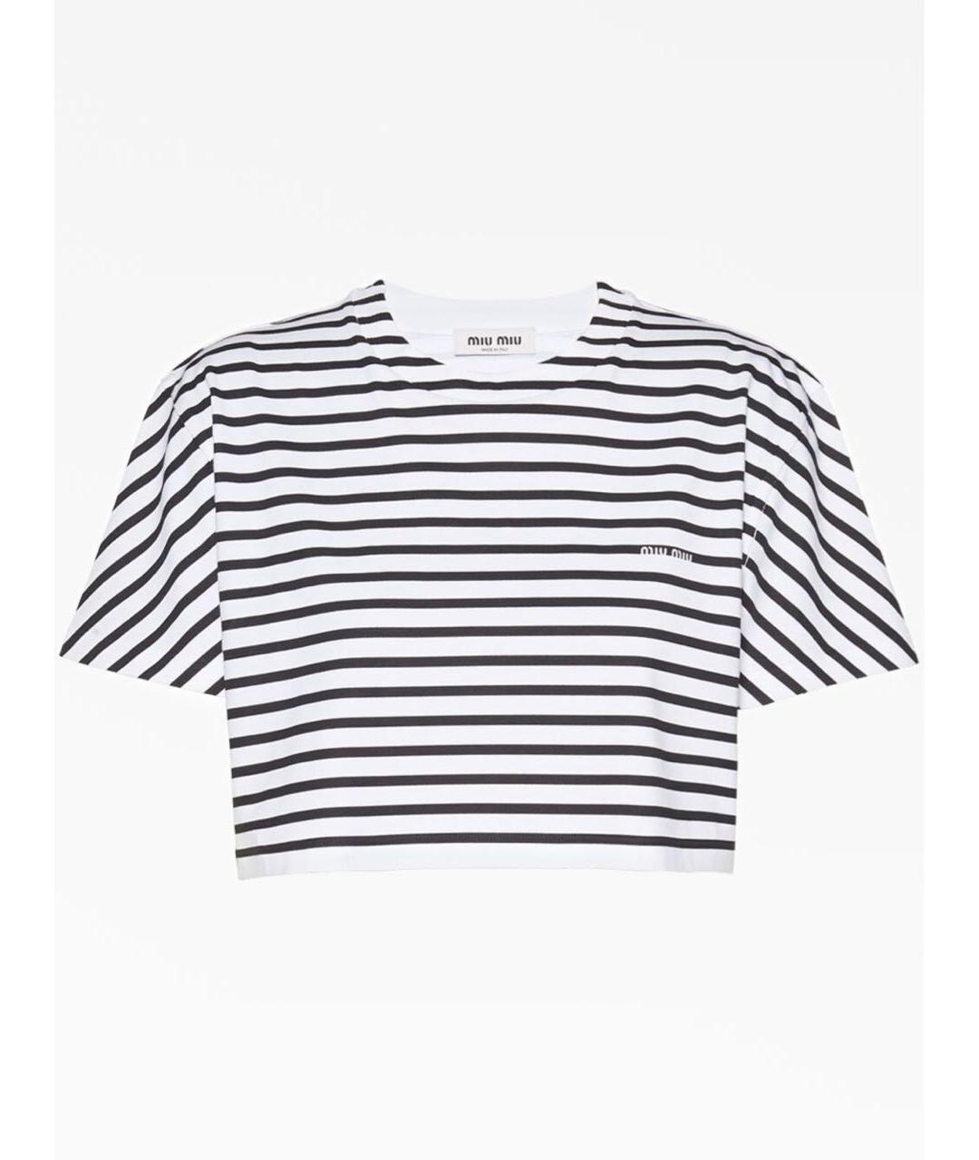 MIU MIU Мульти хлопковая футболка, фото 7