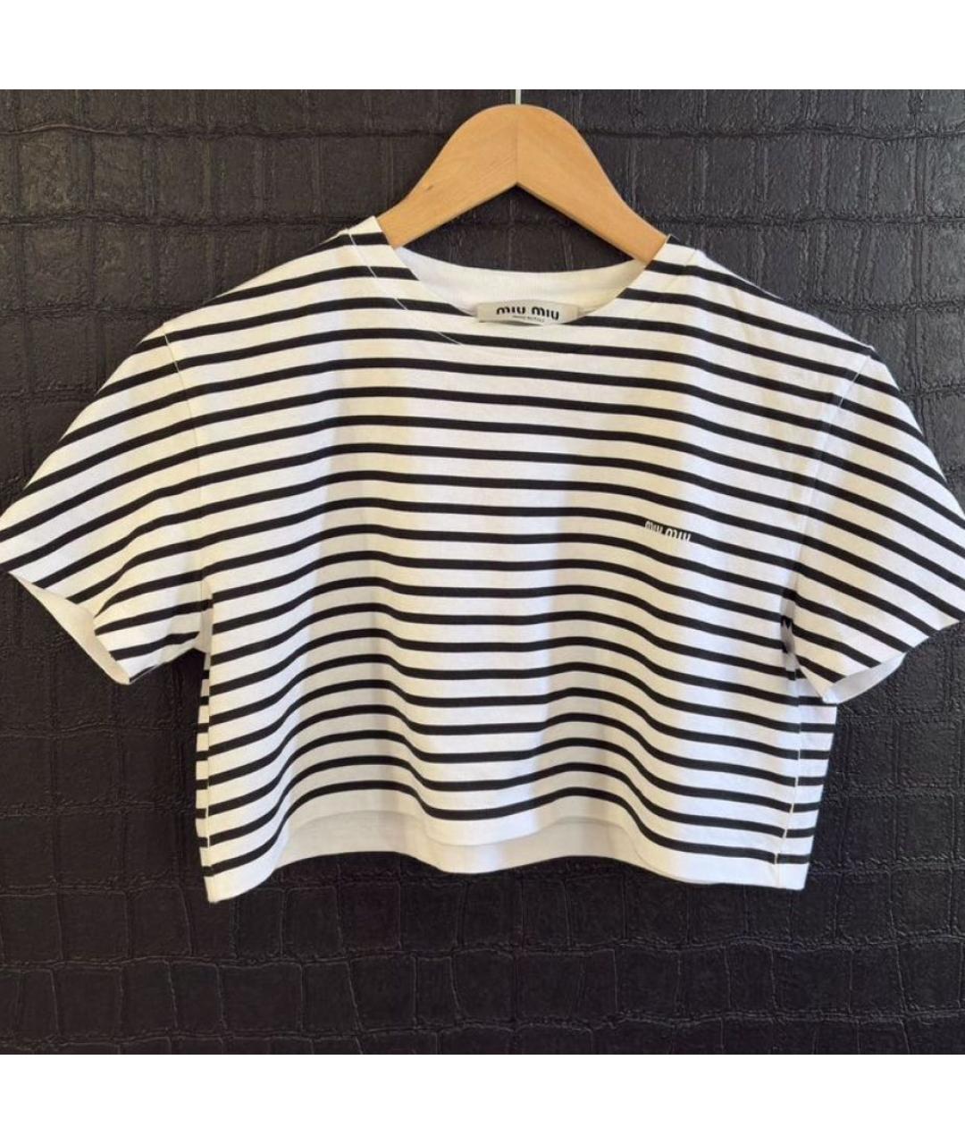 MIU MIU Мульти хлопковая футболка, фото 6