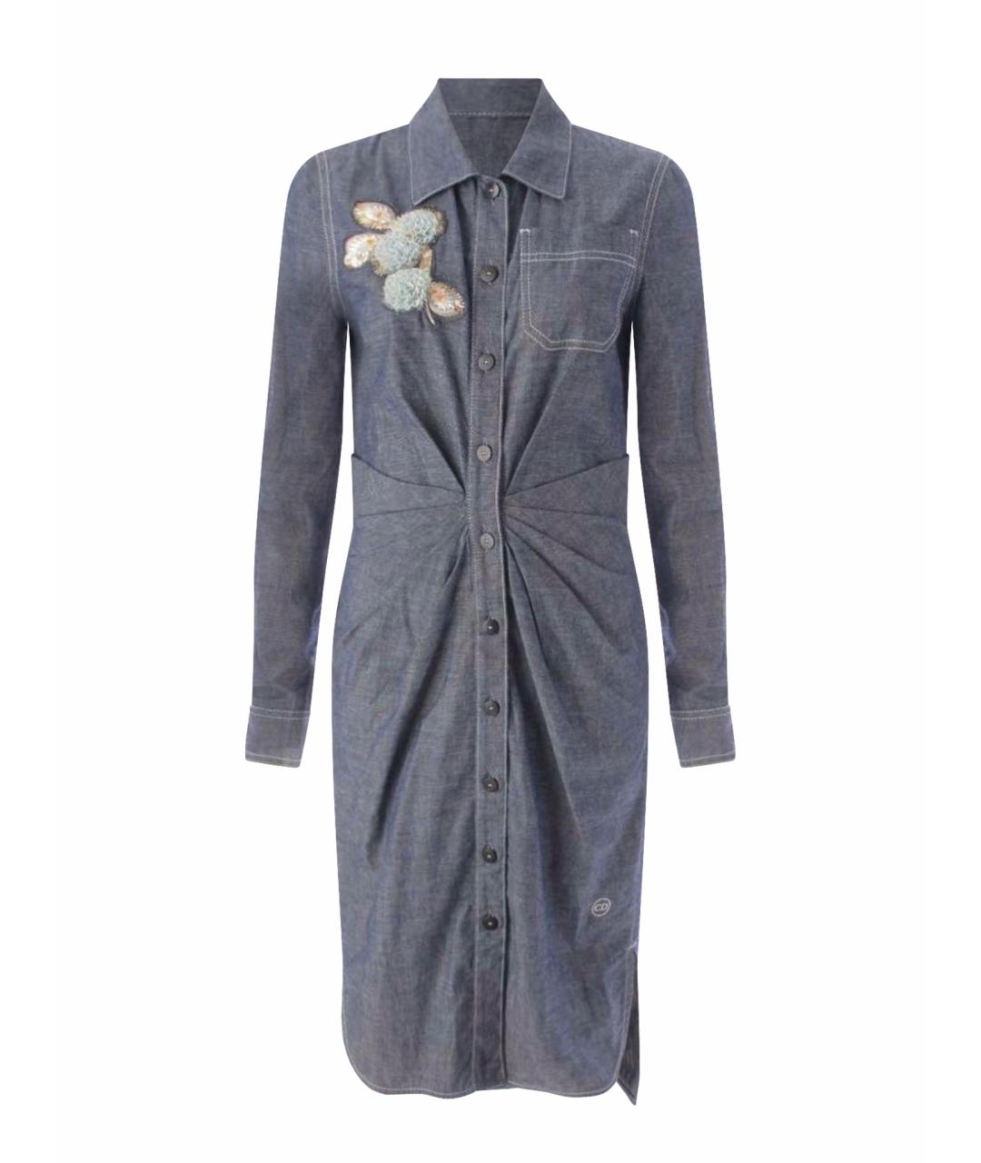 CHRISTIAN DIOR Синее деним повседневное платье, фото 1