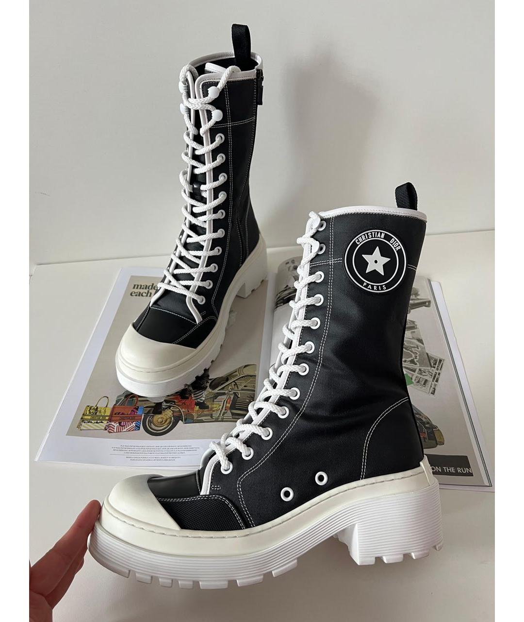 CHRISTIAN DIOR Черные ботинки, фото 5