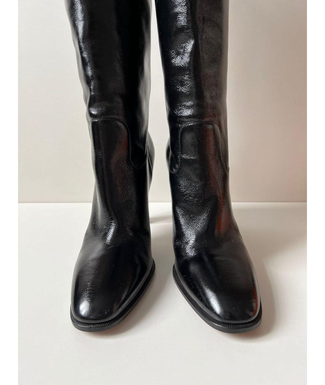 CHRISTIAN DIOR Черные сапоги из лакированной кожи, фото 5